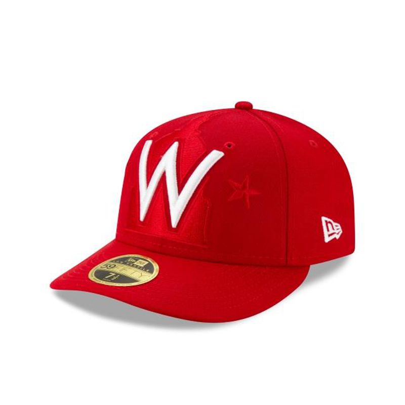 MLB Washington Nationals Logo Elements Low Profile 59Fifty Fitted (PXT4426) - Red New Era Caps